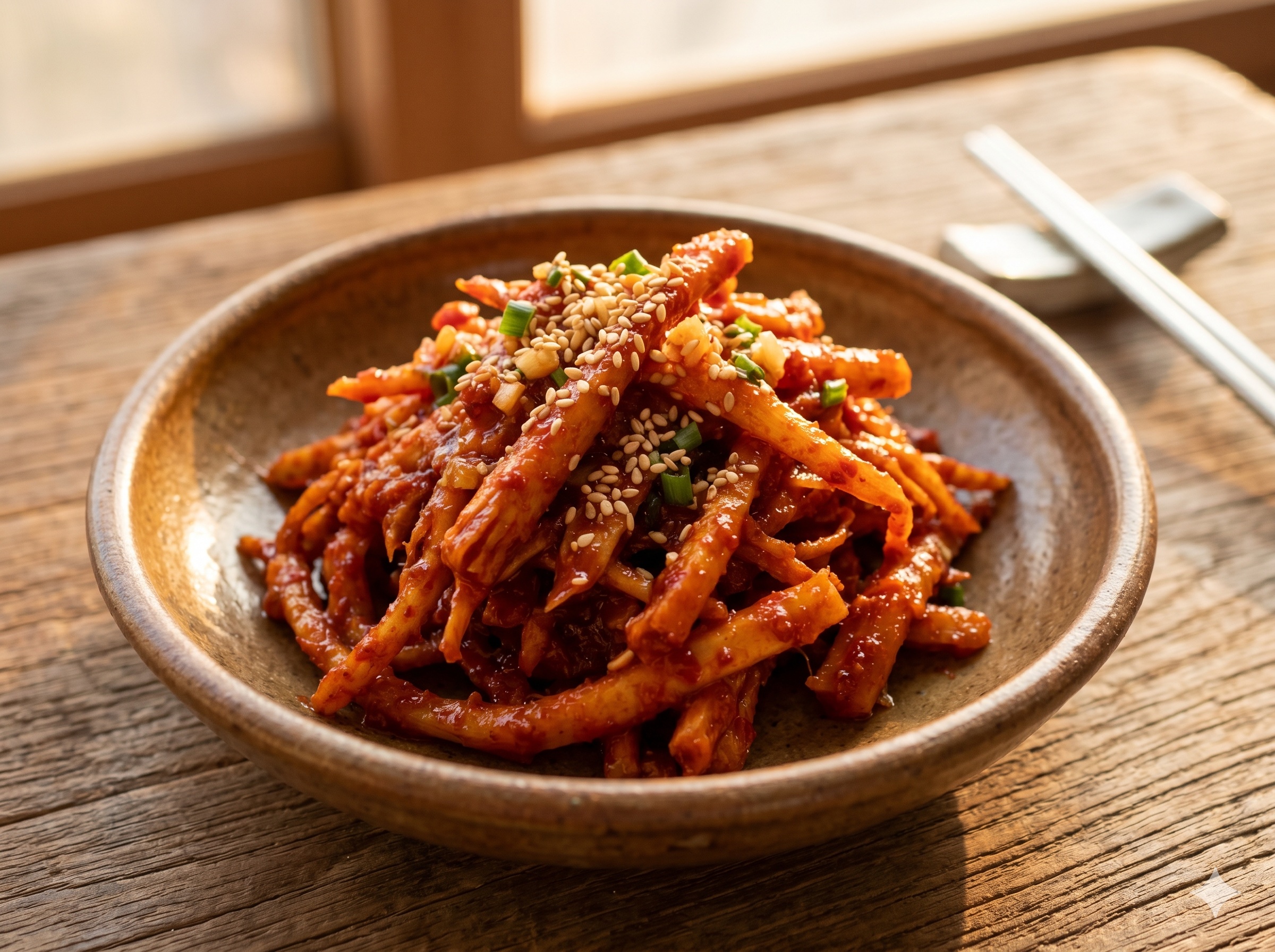 Spicy Seasoned Lance Root (더덕 무침)