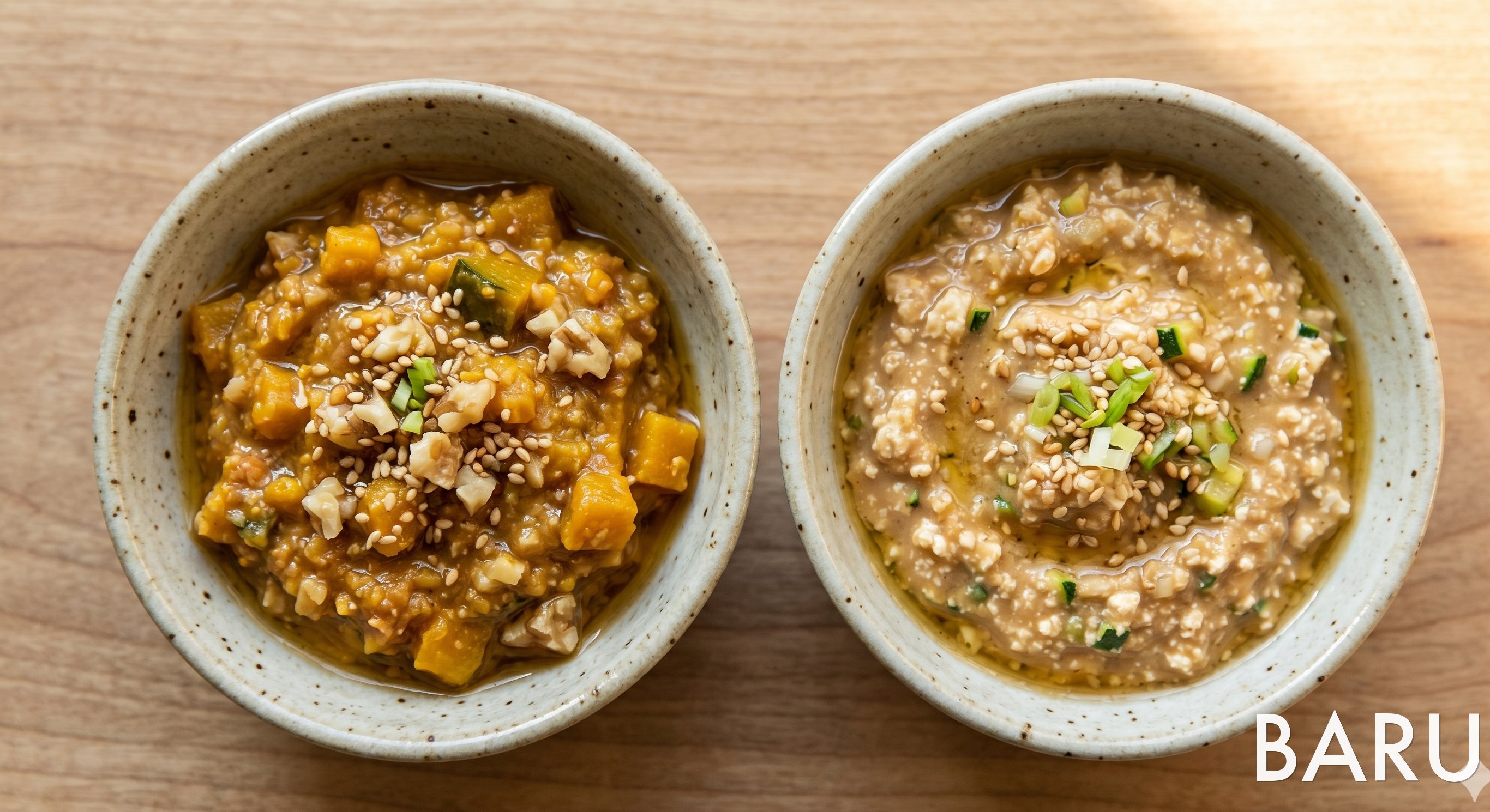 Low-sodium Ssamjang Kabocha Walnut and Tofu Versions (단호박 호두 쌈장&두부 쌈장)